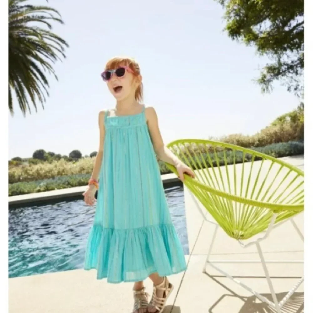 Wonder Nation Girls Lurex Maxi Dress L